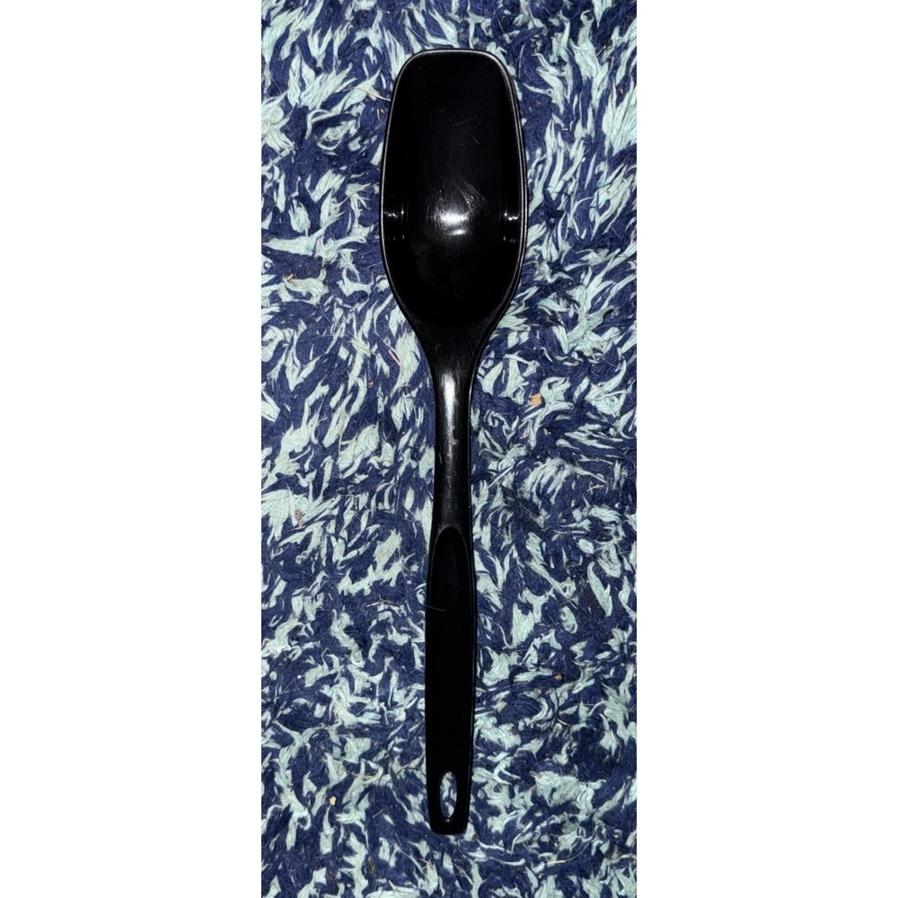 Vintage Black Foley Plastic Nylon Basting Serving Spoon 11" Retro MCM utensil
